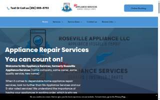 Nix Appliance Services of Citrus Heights website