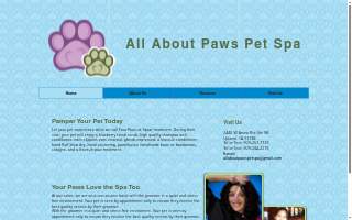 All About Paws Pet Spa of Claremont website
