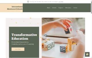 International Montessori Schools - Red Preschool website