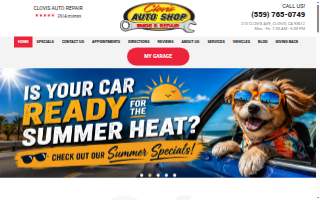 Clovis Auto Shop website