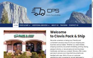 Clovis Pack & Ship website