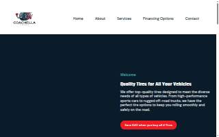 Coachella Tire Shop website