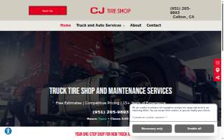 CJ Tire Shop website
