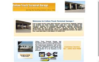 Colton Truck Terminal Garage website