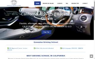 Gonzalez Driving School of Compton website