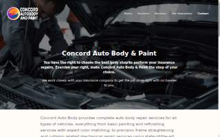 Concord Auto Body & Paint website