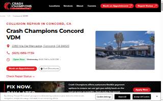 Crash Champions Collision Repair Concord Vdm website