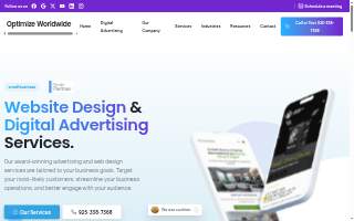 Optimize Worldwide // Website Design & Advertising Agency website