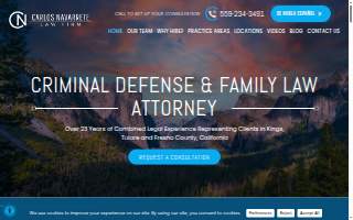 Carlos Navarrete Law Firm website