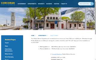 Corcoran Public Works website