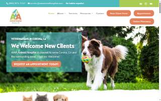 AAA Animal Hospital website