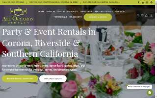 All Occasion Rentals website