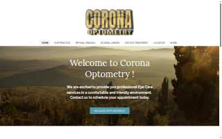 Corona Optometry website