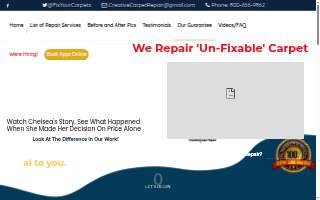 Creative Carpet Repair & Cleaning Corona website