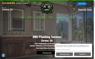 HMS Plumbing & Construction website
