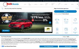 Ball Honda website