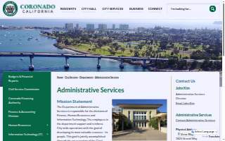 Coronado Administrative Services website
