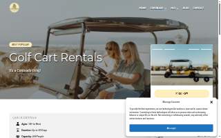 Coronado Golf Cart Rentals website
