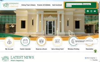 Coronado Public Library website