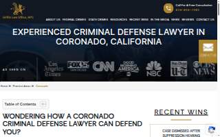Criminal Attorney/Lawyer Coronado website
