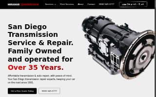 Miramar Transmission of Coronado website