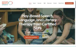 Ocean Beach Speech Therapy of Coronado website