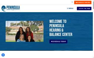 Peninsula Hearing & Balance Center website