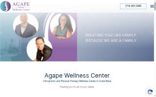 Agape Wellness Center & Chiropractor Costa Mesa website