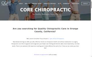 Core Chiropractic website