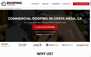 Costa Mesa Roofing & Commercial Roofer website