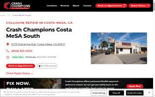 Crash Champions Collision Repair Costa Mesa South website