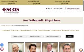 SCOS Orthopedic Specialists website