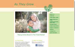 As They Grow Pediatric Therapy website