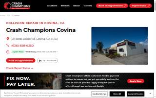 Crash Champions Collision Repair Covina website