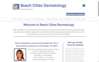 Beach City Dermatology website