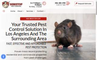 Nonstop Pest Control of Culver City website
