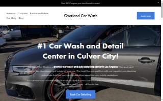 Overland Car Wash and Detail Center website
