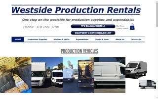 Westside Production Rentals website
