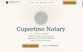 Cupertino Notary website