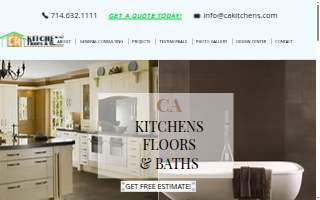 CA Kitchens Floors & Baths website