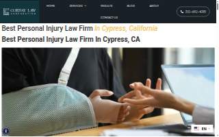 Corday Personal Injury Law Firm website