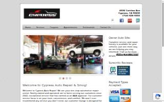 Cypress Auto Repair & Smog website