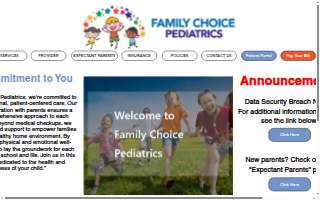 Family Choice Pediatrics website
