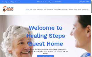 Healing Steps Guest Homes, LLC website