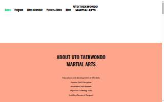 UTO Taekwondo Martial Arts website