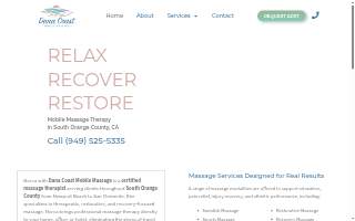 Dana Coast Mobile Massage website