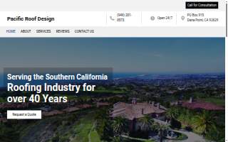 Pacific Roof Design website