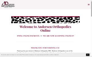 Andersen Orthopedics, A Professional Corporation website