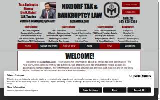 Nixdorf Tax & Bankruptcy Law, Eric M. Nixdorf, Esq., LL.M. Tax, Certified Bankruptcy Specialist of Danville website