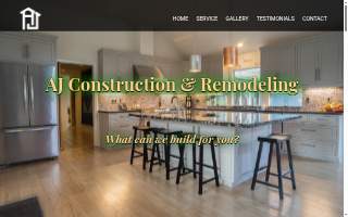 aj construction website